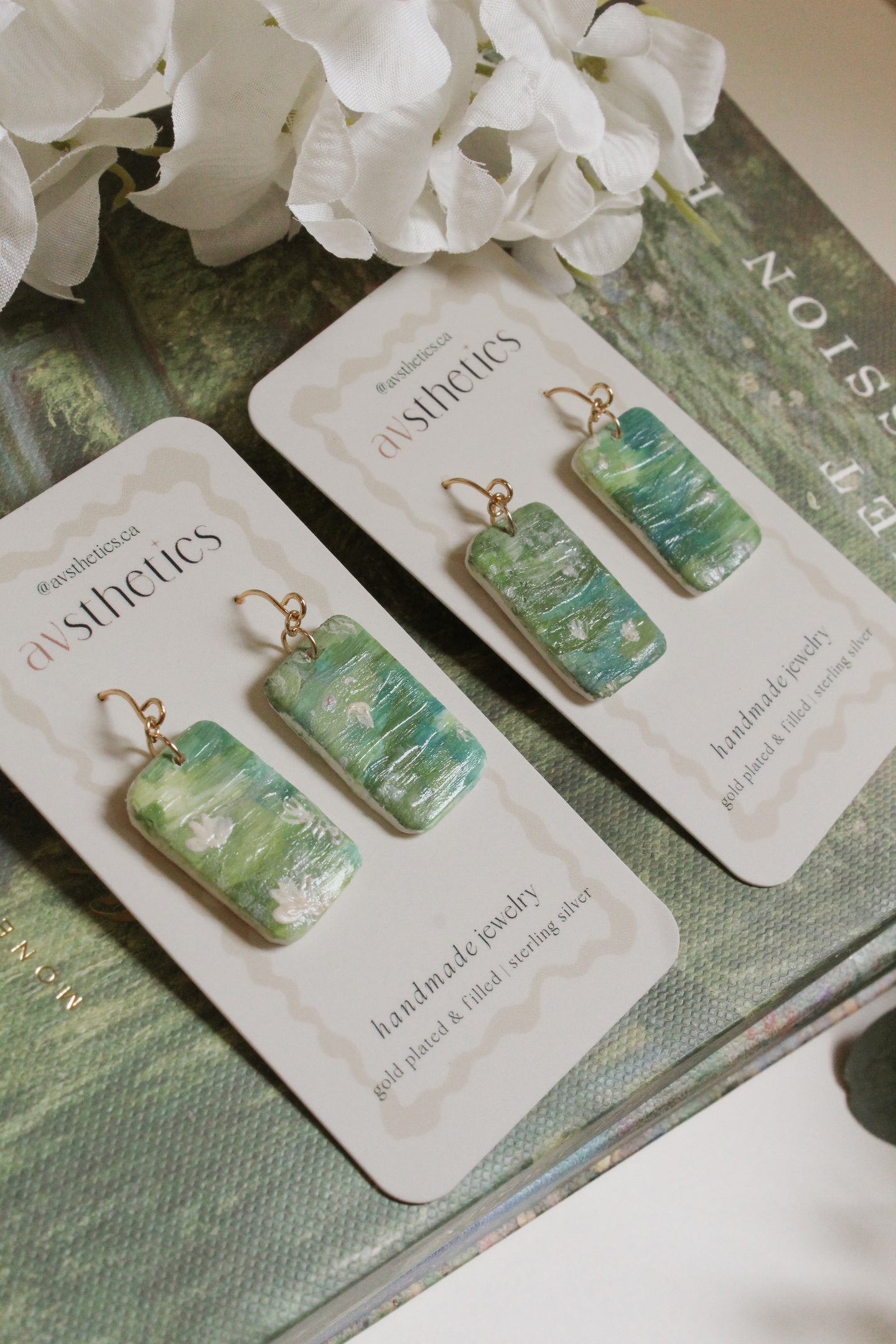 “Monet” Dangles - Handpainted